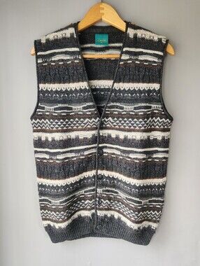 Vintage Canda Wool Blend Knit Sweater Vest